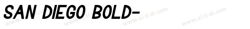 San Diego Bold字体转换 San Diego Bold字体转换